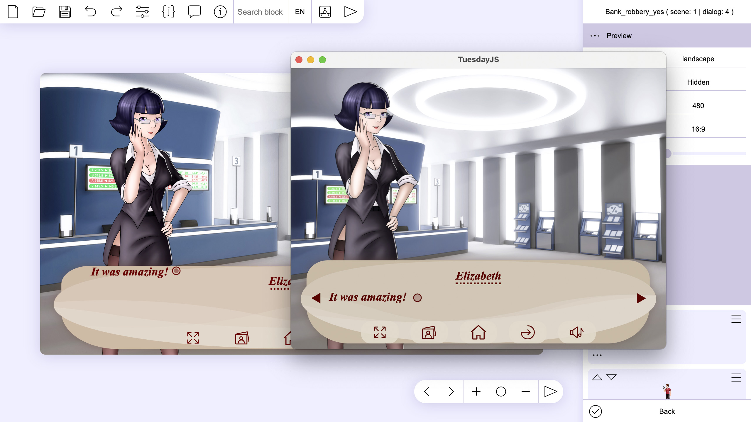 Tuesday JS visual novel engine no Steam